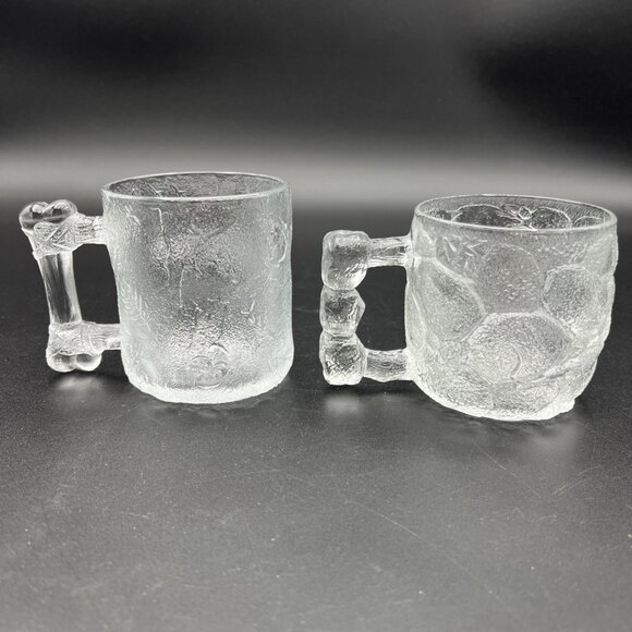 COMPLETE Set Of 4 Vintage 1993 Collectible McDonalds Flintstone Glass Mugs - Picture 3 of 16